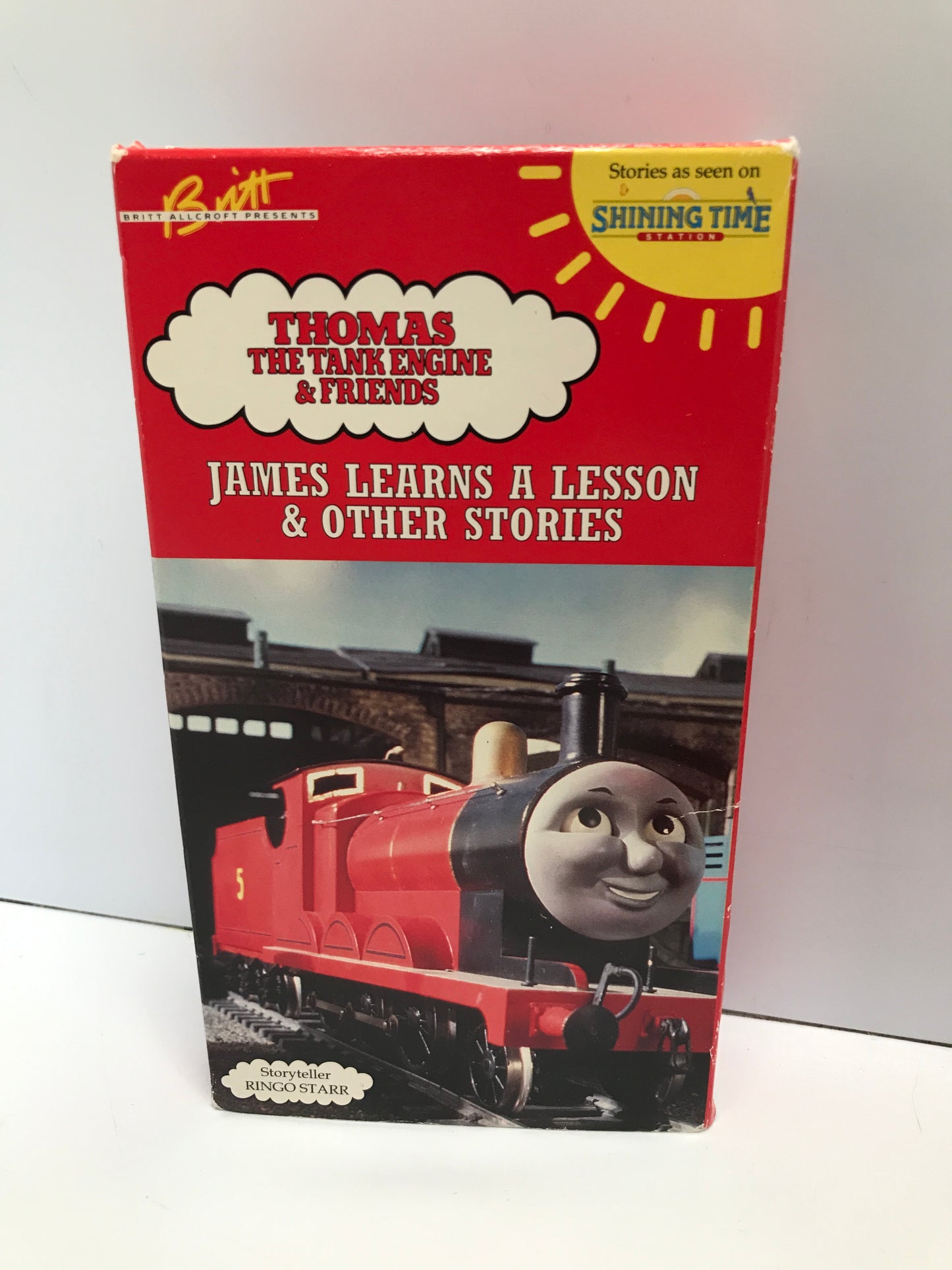 1980's Vintage Thomas The Tank Engine With Ringo Starr Original VHS Movie And Bored Book With Train Stamp