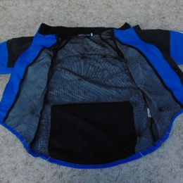 Rain Coat Child Size 10-12 Race Face Motocross Bike BMX Coat With Reflectors Blue Black