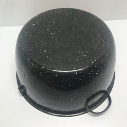 Camping Fishing Vintage Large Crab Pot Washing Tub Enamel Ware Granite 24 quart