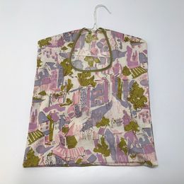 Cottage 1960's Vintage Clothes Peg Pin Laundry Bag Muslin 12x14 inch Mint Condition RARE