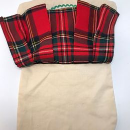Cottage 1960's Vintage Clothes Peg Pin Laundry Bag Scottish Kilt 10x14 inch Mint Condition RARE