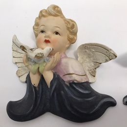 Christmas Set 2 Antique Lamour China Cherub Christmas Angels Stunning Ornaments On A Christmas Tree