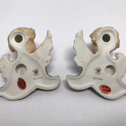 Christmas Set 2 Antique Lamour China Cherub Christmas Angels Stunning Ornaments On A Christmas Tree