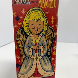 Christmas Antique Vintage Noma Christmas Ornament Tree Top Angel Lights Up With Radiant Glow RARE