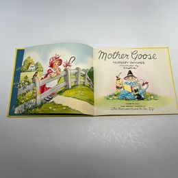 Grandma's 1953 Children's Mother Goose Rhymes Platt and Munk Co Vintage Hardcover Book RARE