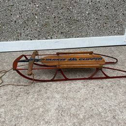 Antique Vintage Taboggan Snow Sled No. 10 Yankee Clipper Made In Phila USA 1940-1950's RARE