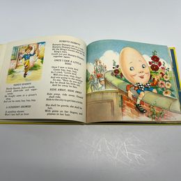 Grandma's 1953 Children's Mother Goose Rhymes Platt and Munk Co Vintage Hardcover Book RARE