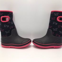 Rain Boots Bogs Style Child Size 13 Neoprene Rubber Marine Blue and Pink Unicorns Excellent