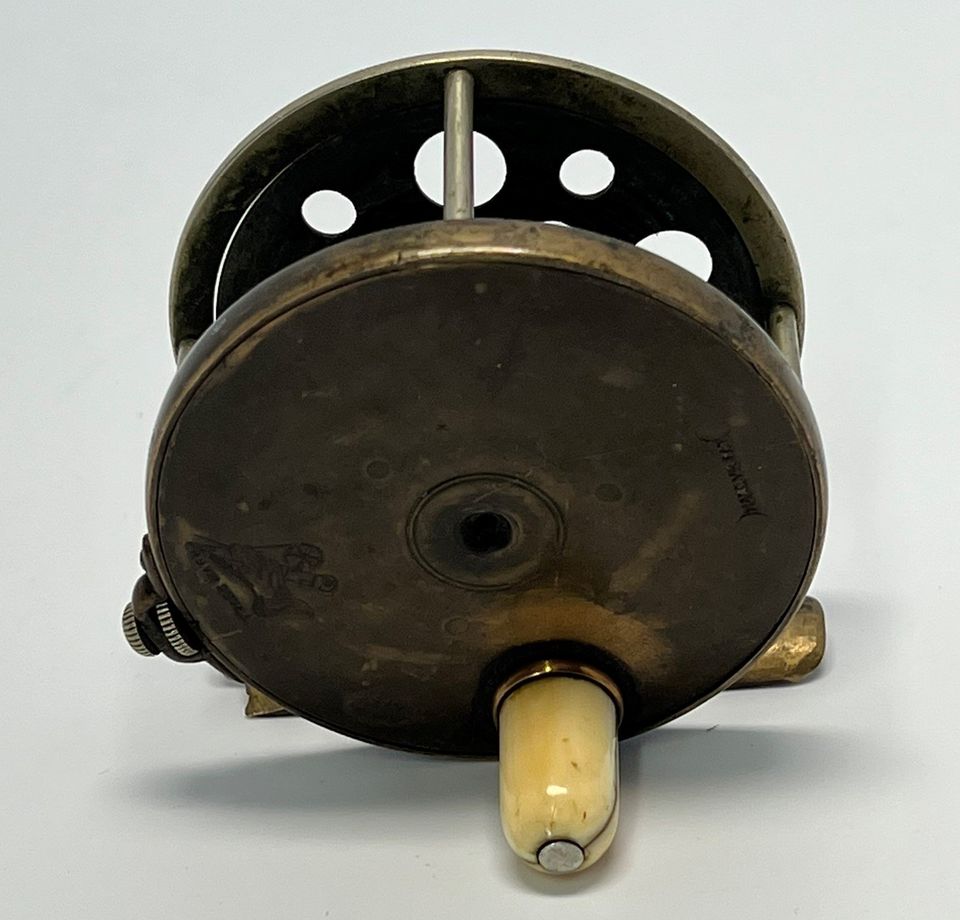 Great Great Grandpa's Antique RARE HARDY 1895 3″ ALL BRASS SALMON FLY FISHING REEL