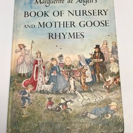 Grandma's 1954 Children's Book Marguerite De Angeli's Book Of Nursery and Mother Goose Rhymes RARE