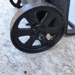 Grandma Antique RARE Solid Wood With Iron Wheels Dolly 40 x 20 inch Outstanding Condition