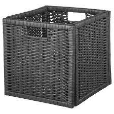 6 NEW Ikea Branas Wicker Baskets Dark Grey Sealed In Box Sold As Lot 1.5x13.5x12.5 inches $24.99 Each New