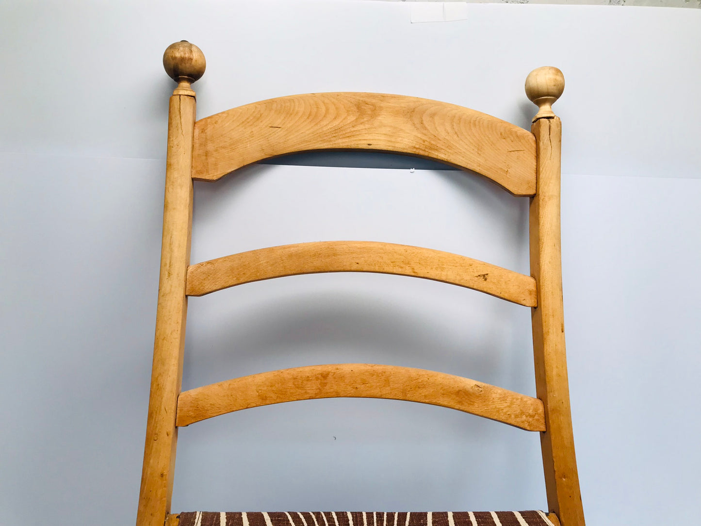 Antique Vintage Summer Porch Beach Folding Sling Chair Solid Wood Hand Made