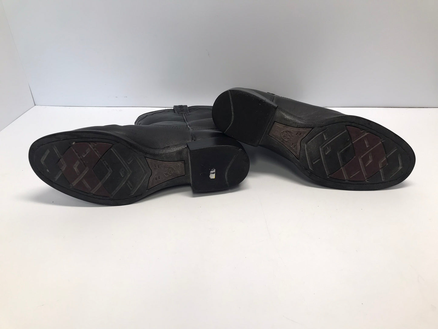 Ariat Western Roper Cowboy Riding Boots Ladies Size 7.5 Black Leather Excellent Quality