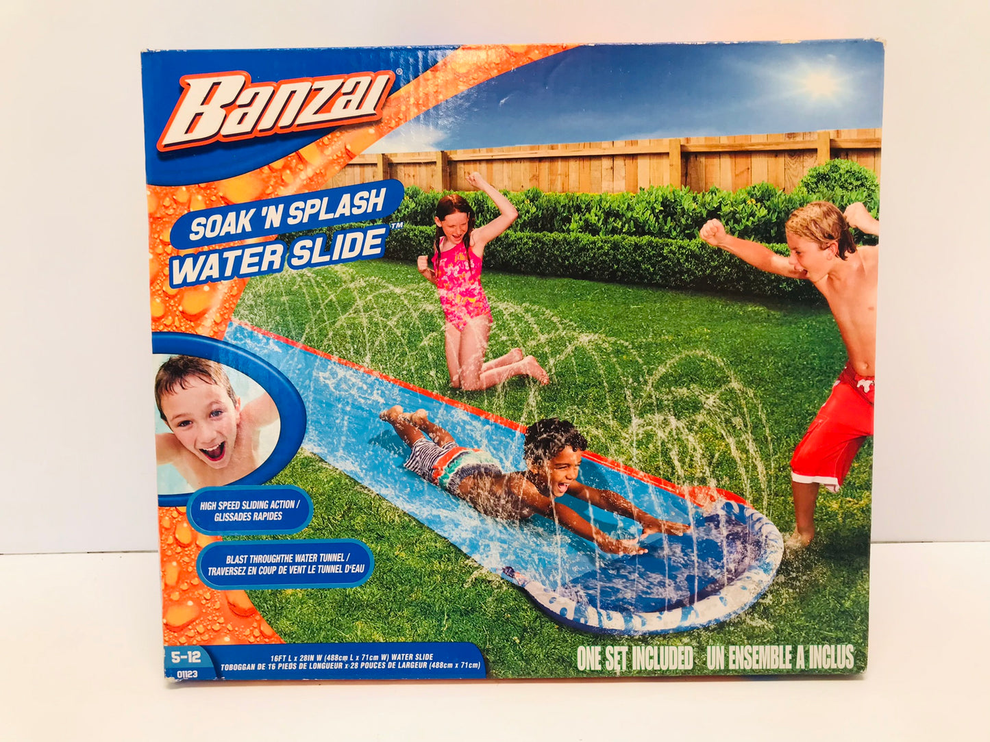 Banzai Inflatable Soak N' Splash Slip & Slide NEW IN BOX