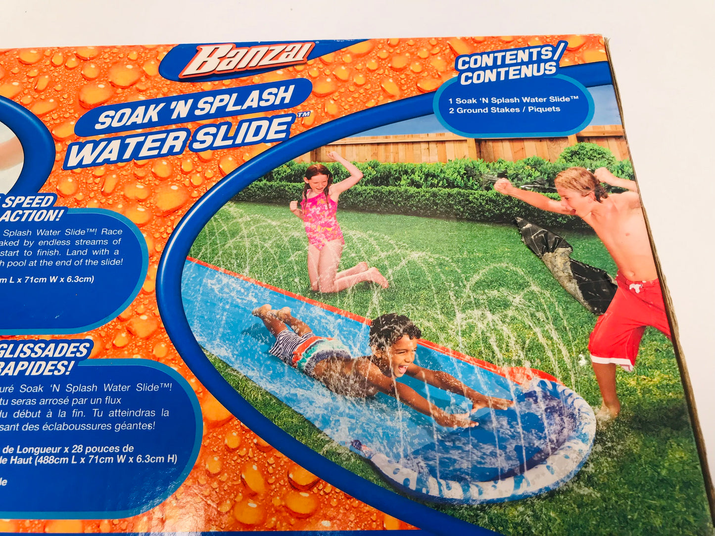 Banzai Inflatable Soak N' Splash Slip & Slide NEW IN BOX