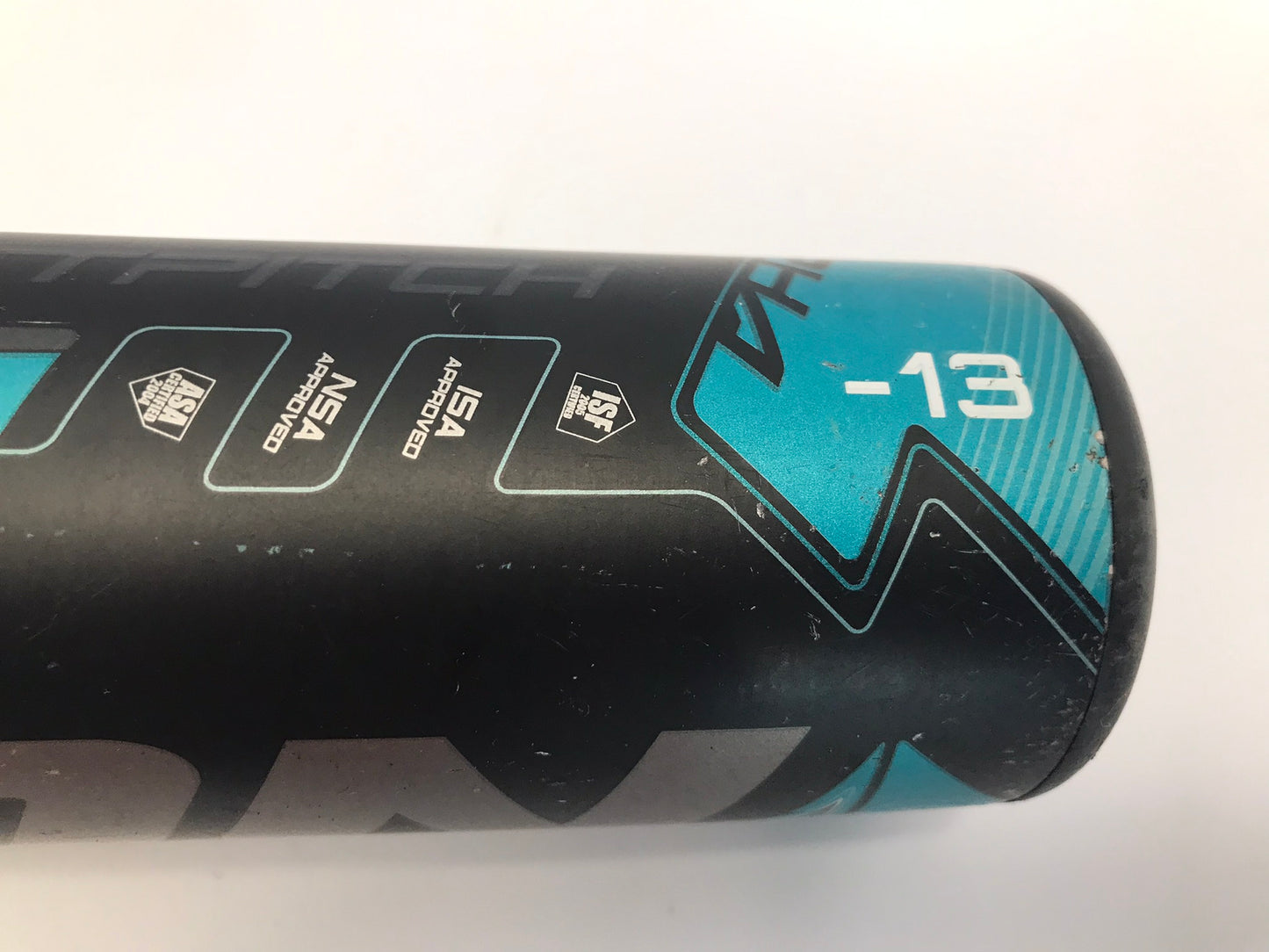 Baseball Bat 28 inch 15 oz Easton Alpha Fastpitch Black Blue Excellent