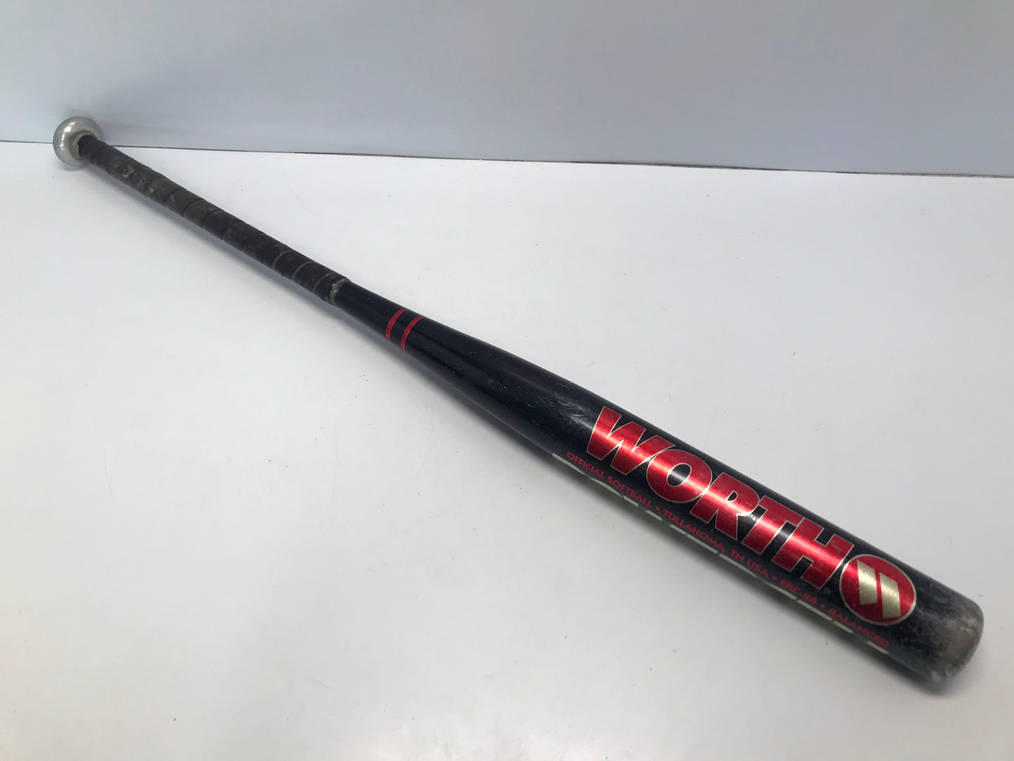 Baseball Bat 34 inch 30 oz Softball Worth Powercell Black Red Gold Excellent