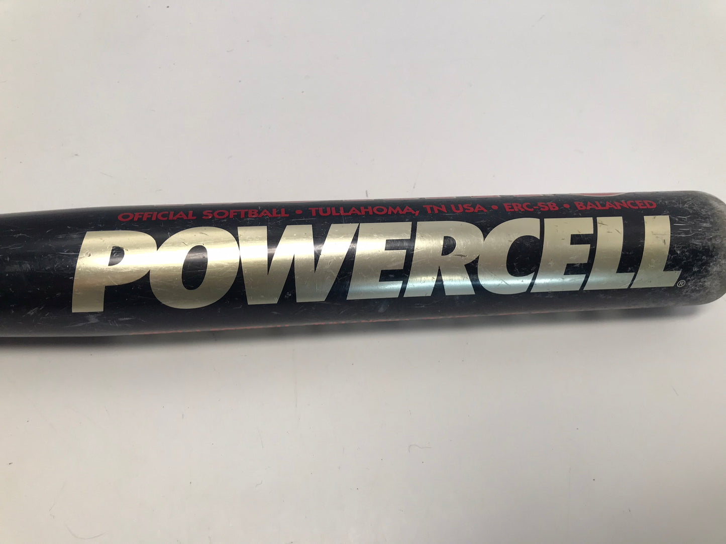 Baseball Bat 34 inch 30 oz Softball Worth Powercell Black Red Gold Excellent