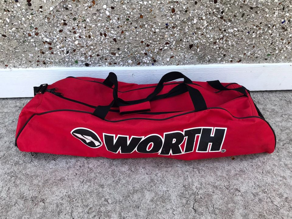 Baseball Bat and Gear Bag Senior Worth Red Black Excellent