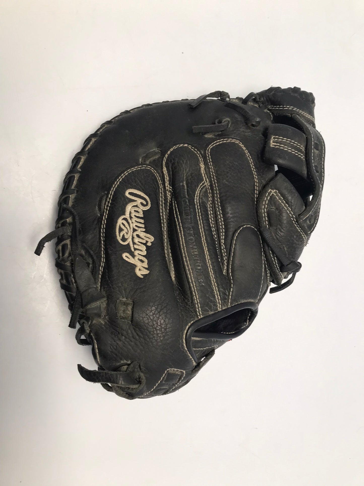 Baseball Catchers Mitt Youth Age 10-14 Rawlings Champion Leather Like New Fits Left Hand