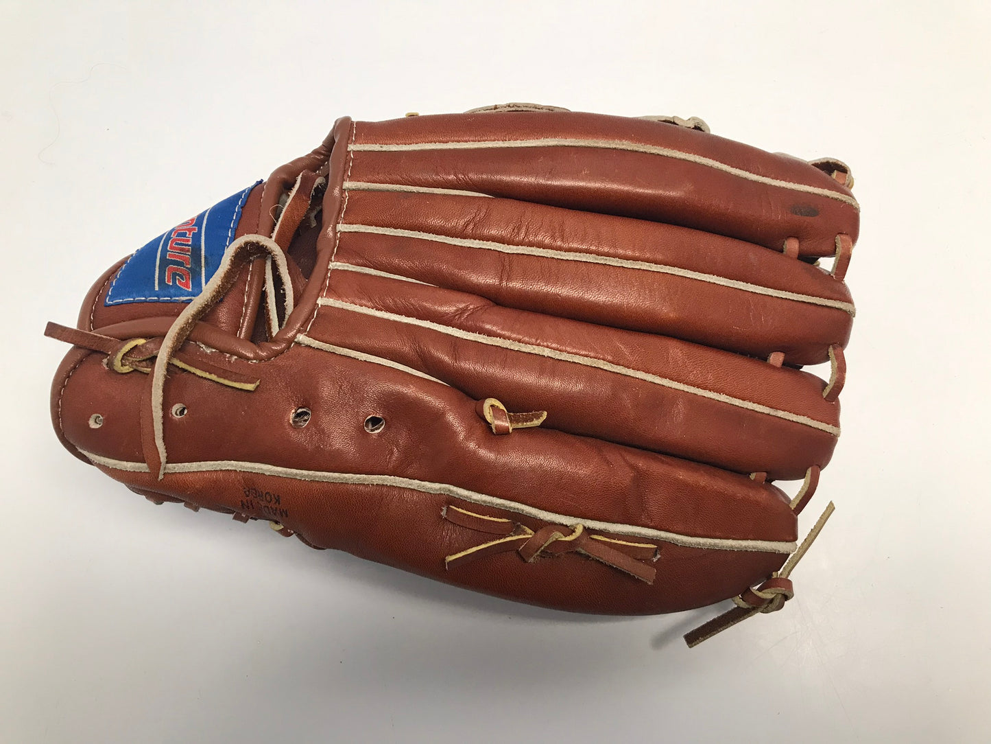 Baseball Glove Adult Size 12.5 Inches Leather Brown Fits On Right Hand Excellent