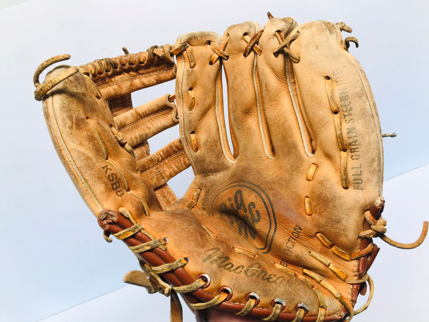 Baseball Glove Adult Size 12 inch Macgregor Leather Well Made Fits Left Hand