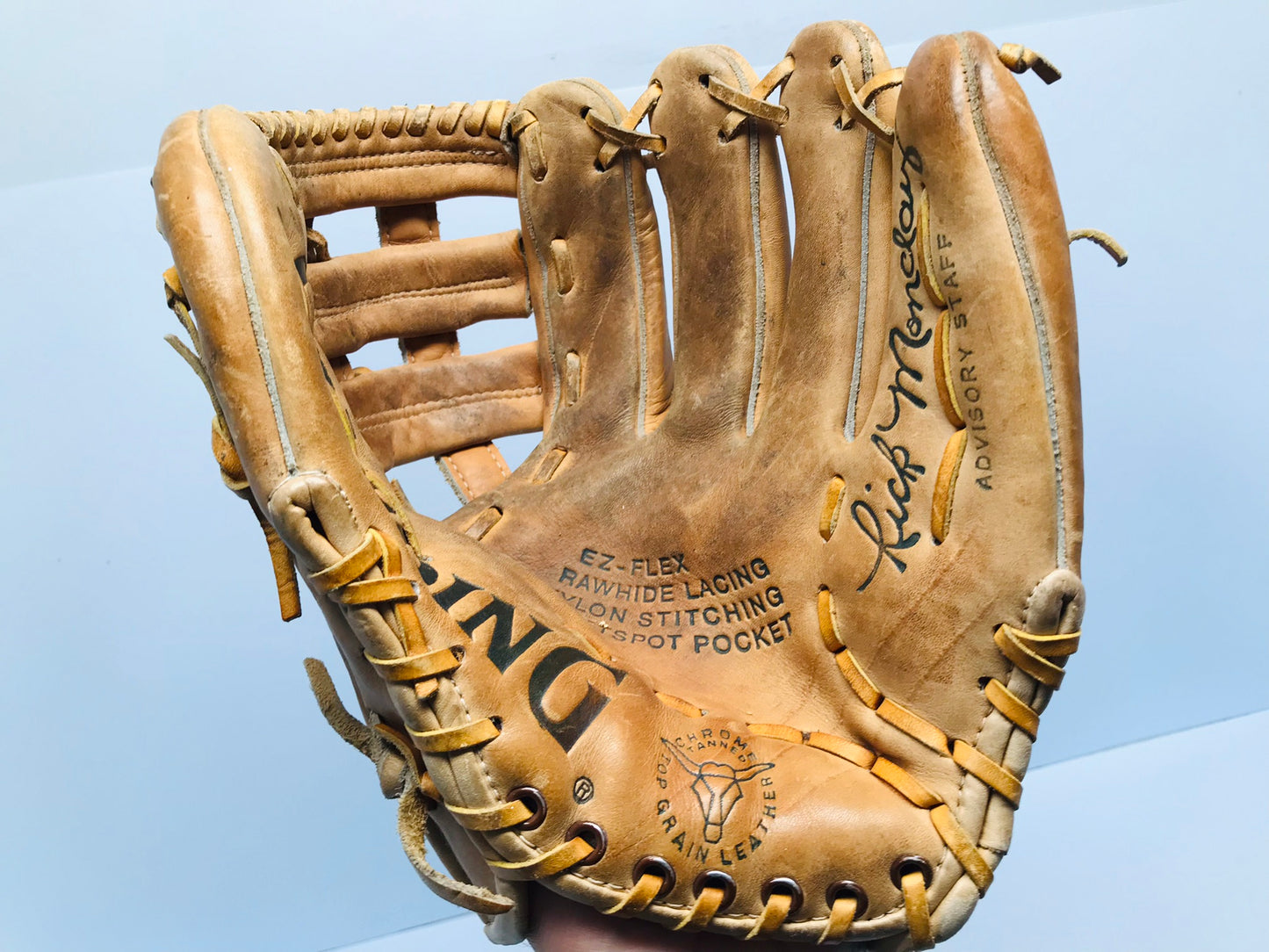 Baseball Glove Adult Size 12 inch Spalding 1876 Big Pocket Leather Well Made Fits Left Hand