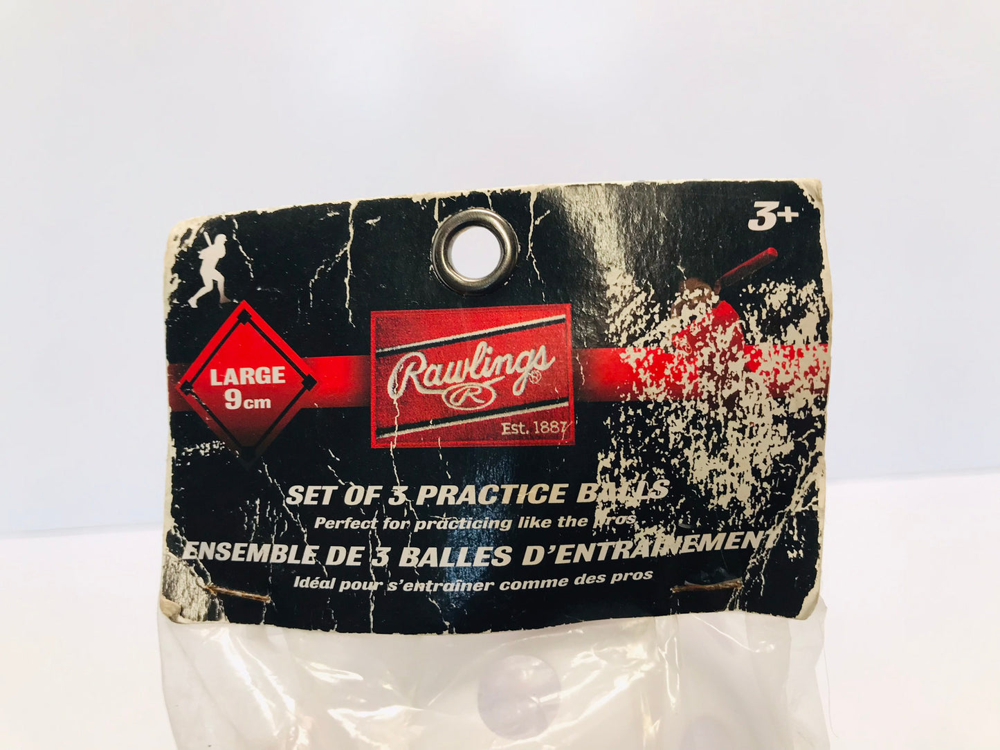 Baseball Practice Wiffle Ball Style Balls Rawlings New In Bag Set of 3