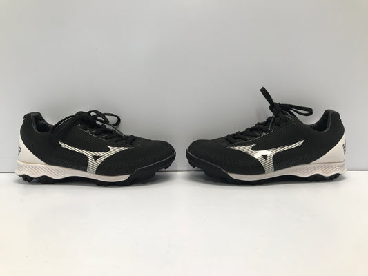 Baseball Shoes Cleats Child Size 1.5 Mizuno Black White Excellent