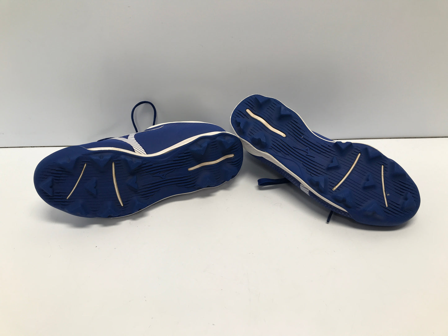 Baseball Shoes Cleats Child Size 1.5 Mizuno Blue White Excellent