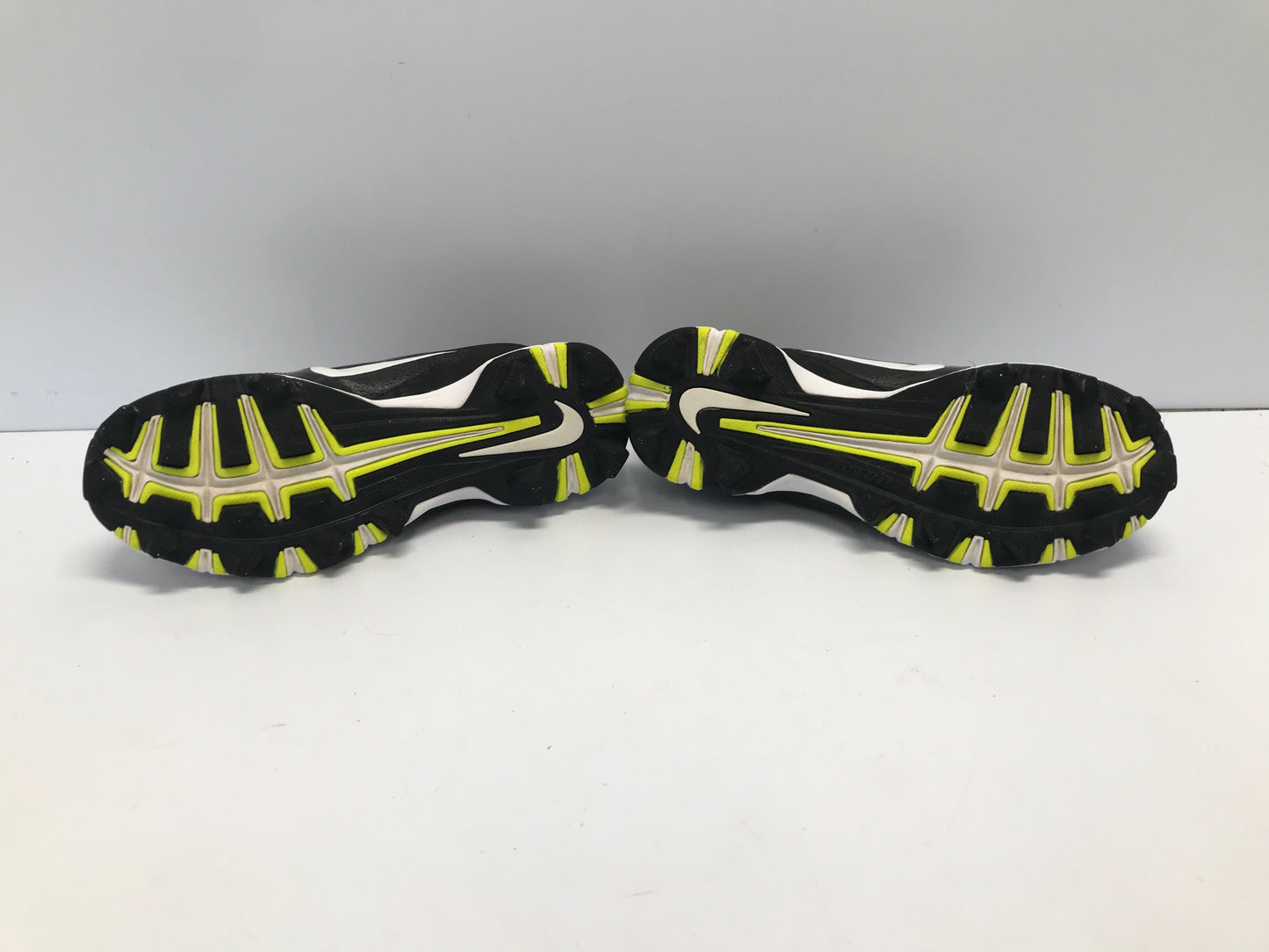 Baseball Shoes Cleats Child Size 1 Nike Vapour Black Lime Minor Wear