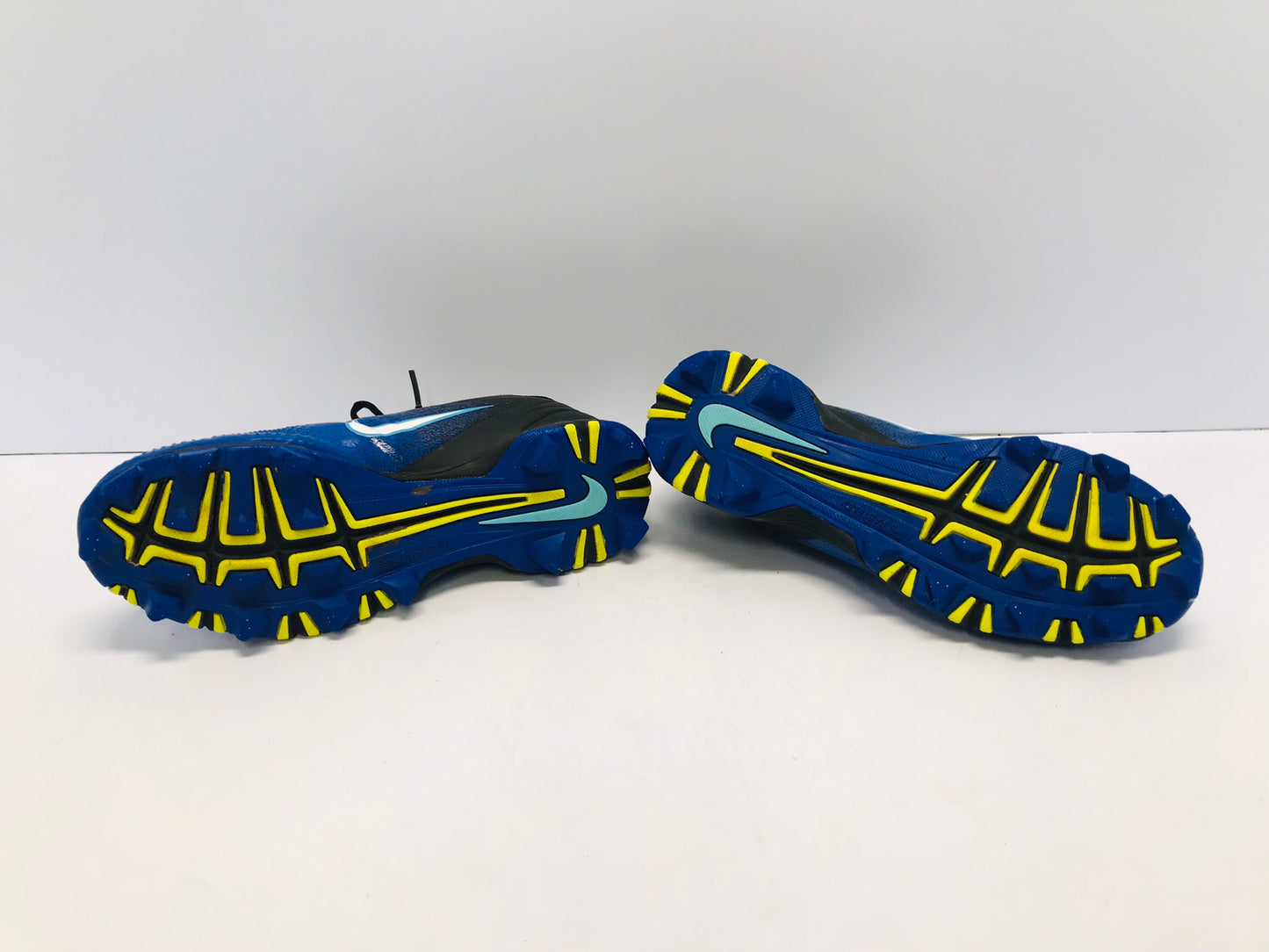 Baseball Shoes Cleats Child Size 5.5 Nike Vapor Black Blue Lime Excellent