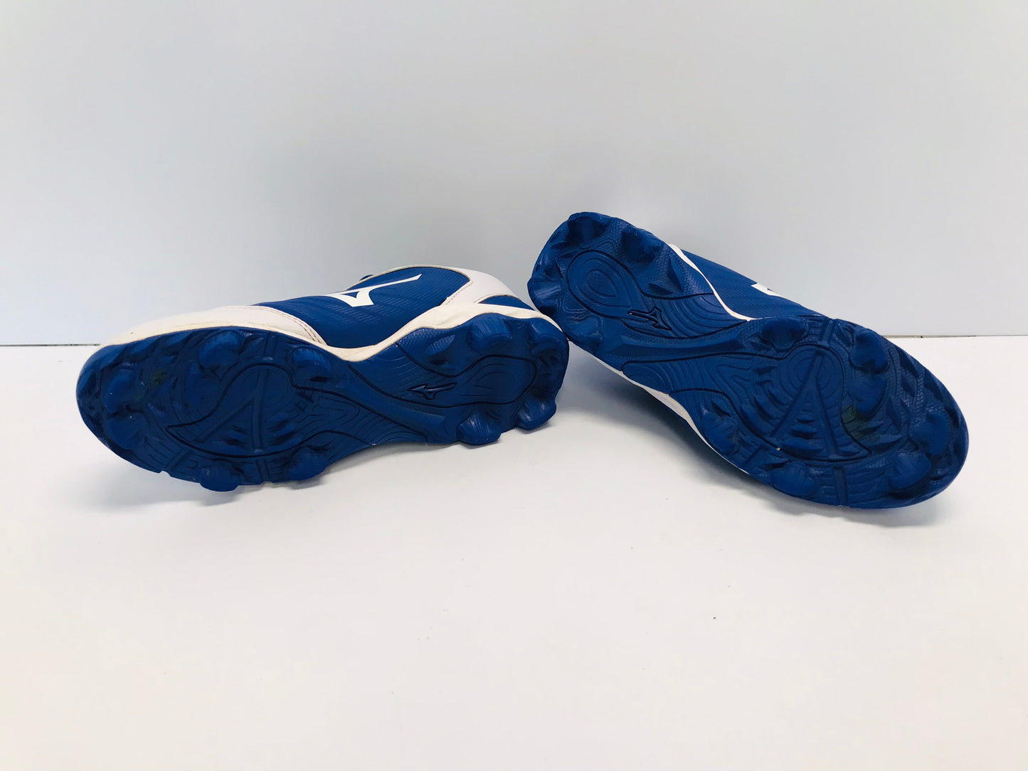 Baseball Shoes Cleats Child Size 5 Youth Blue White Excellent