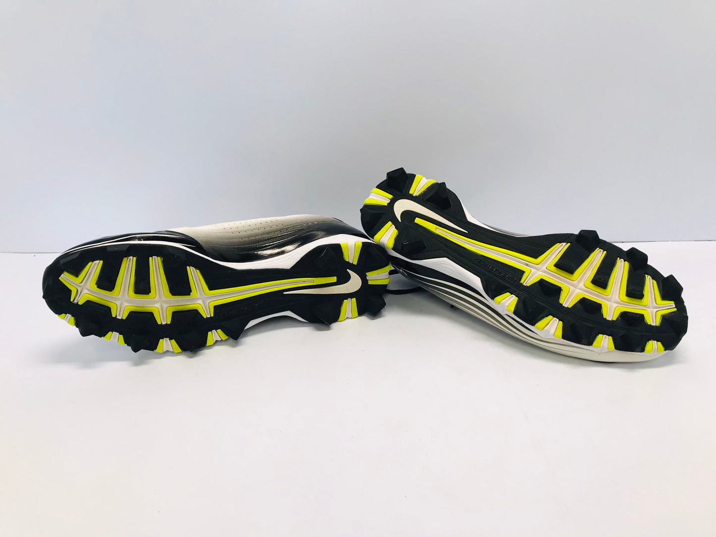 Baseball Shoes Cleats Men's Size 11.5 Nike Vapor Black White Lime Excellent