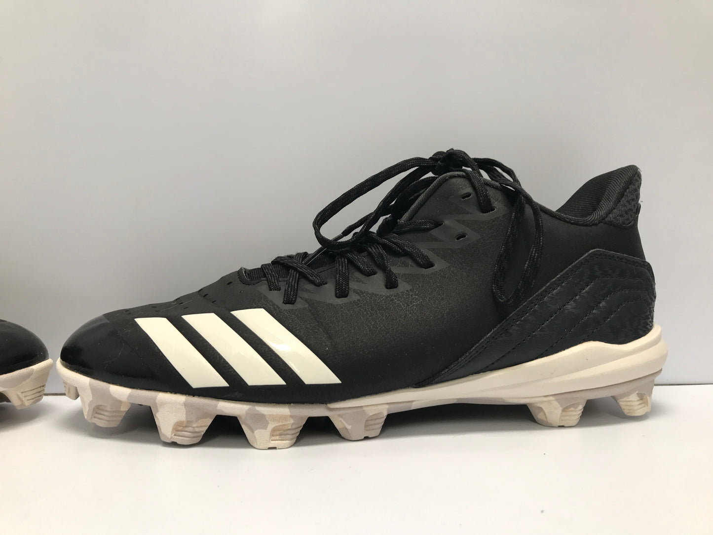 Baseball Shoes Cleats Men's Size 9.5 Adidas Black White