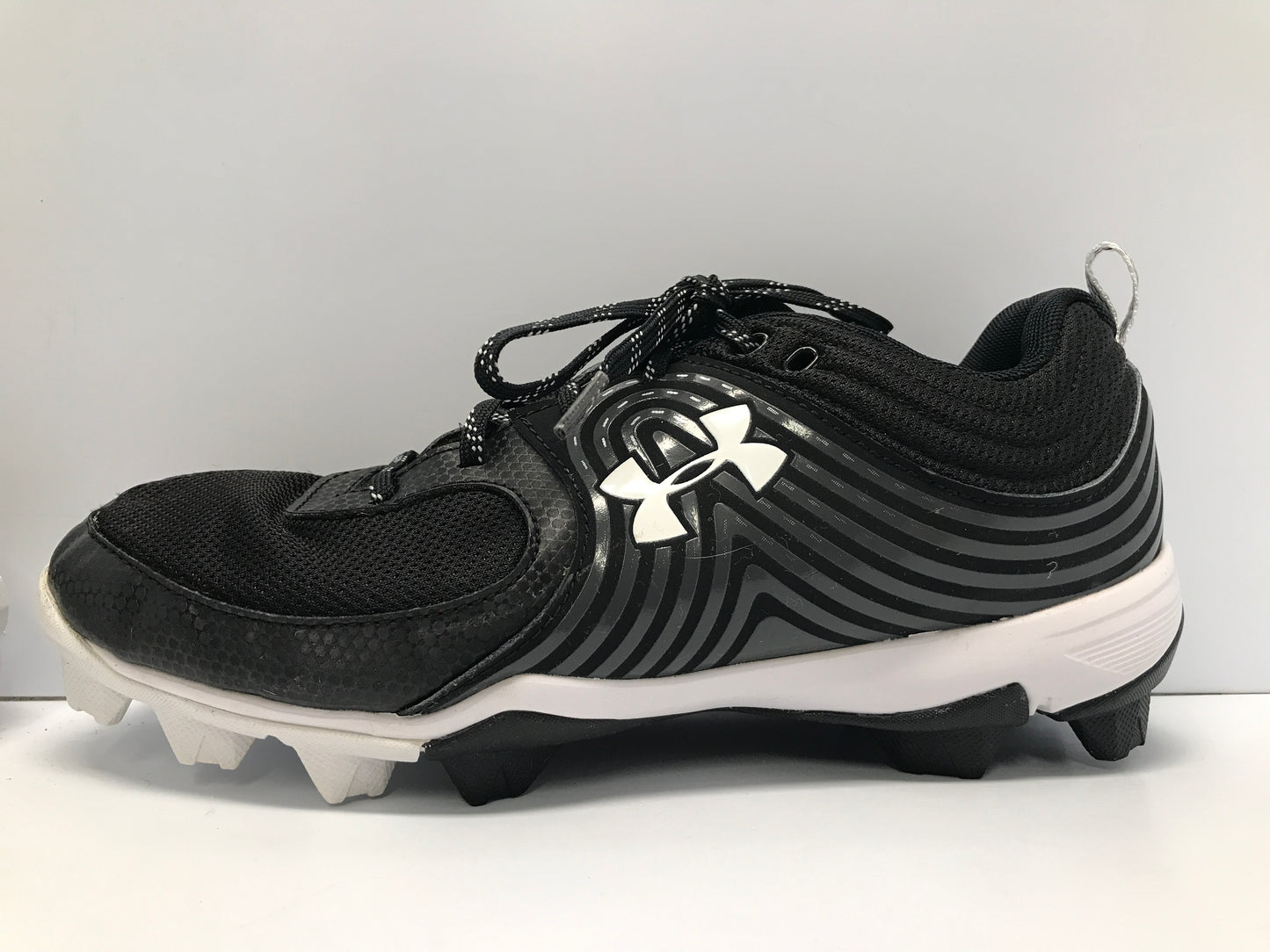 Baseball Shoes Cleats Men's Size 9 Under Armour Black White Like New