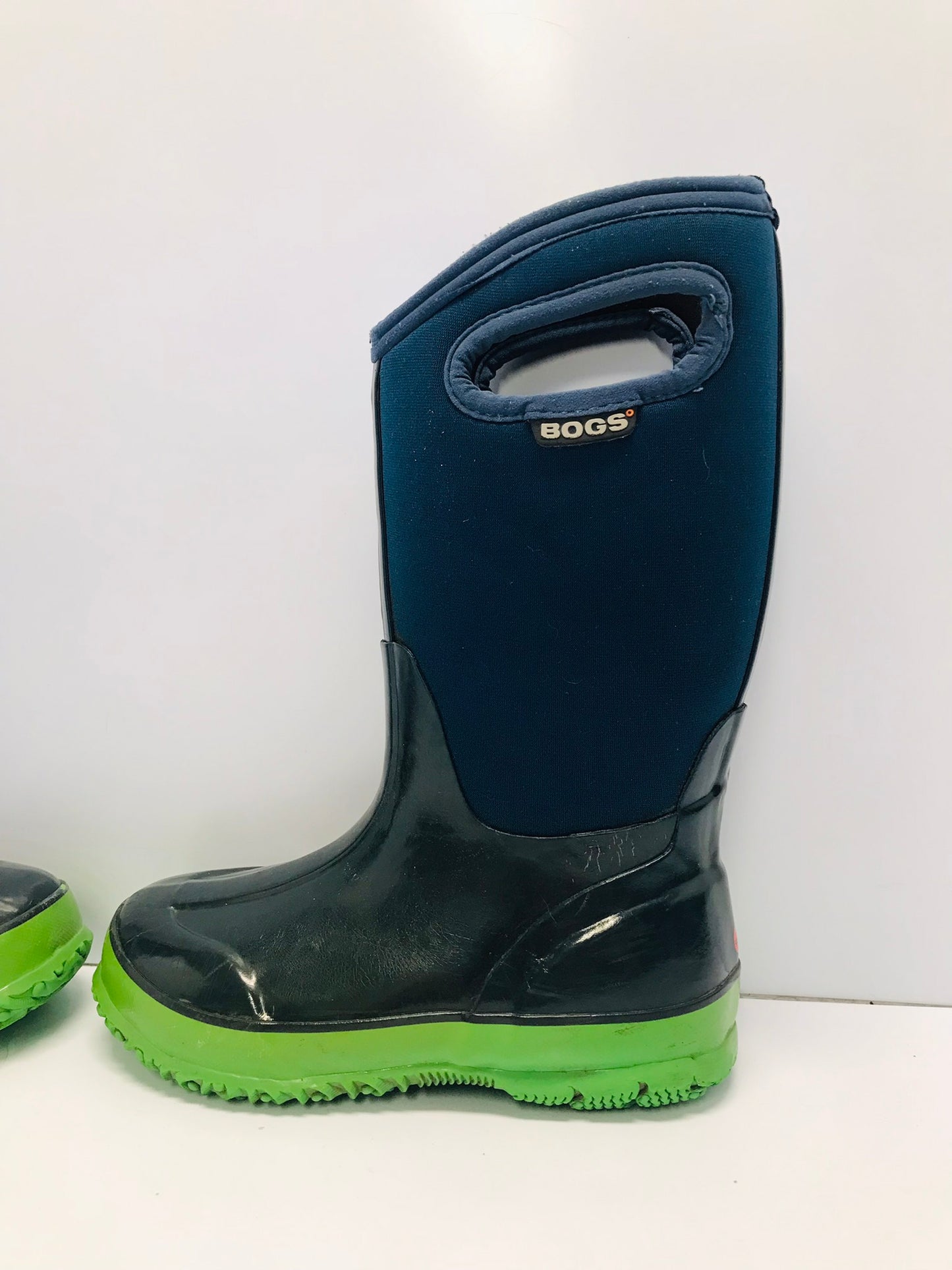 Bogs Brand Child Size 1 Denim Blue Green to - 30 degree Rain Winter Excellent