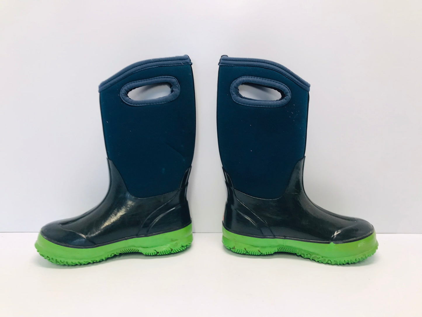 Bogs Brand Child Size 1 Denim Blue Green to - 30 degree Rain Winter Excellent