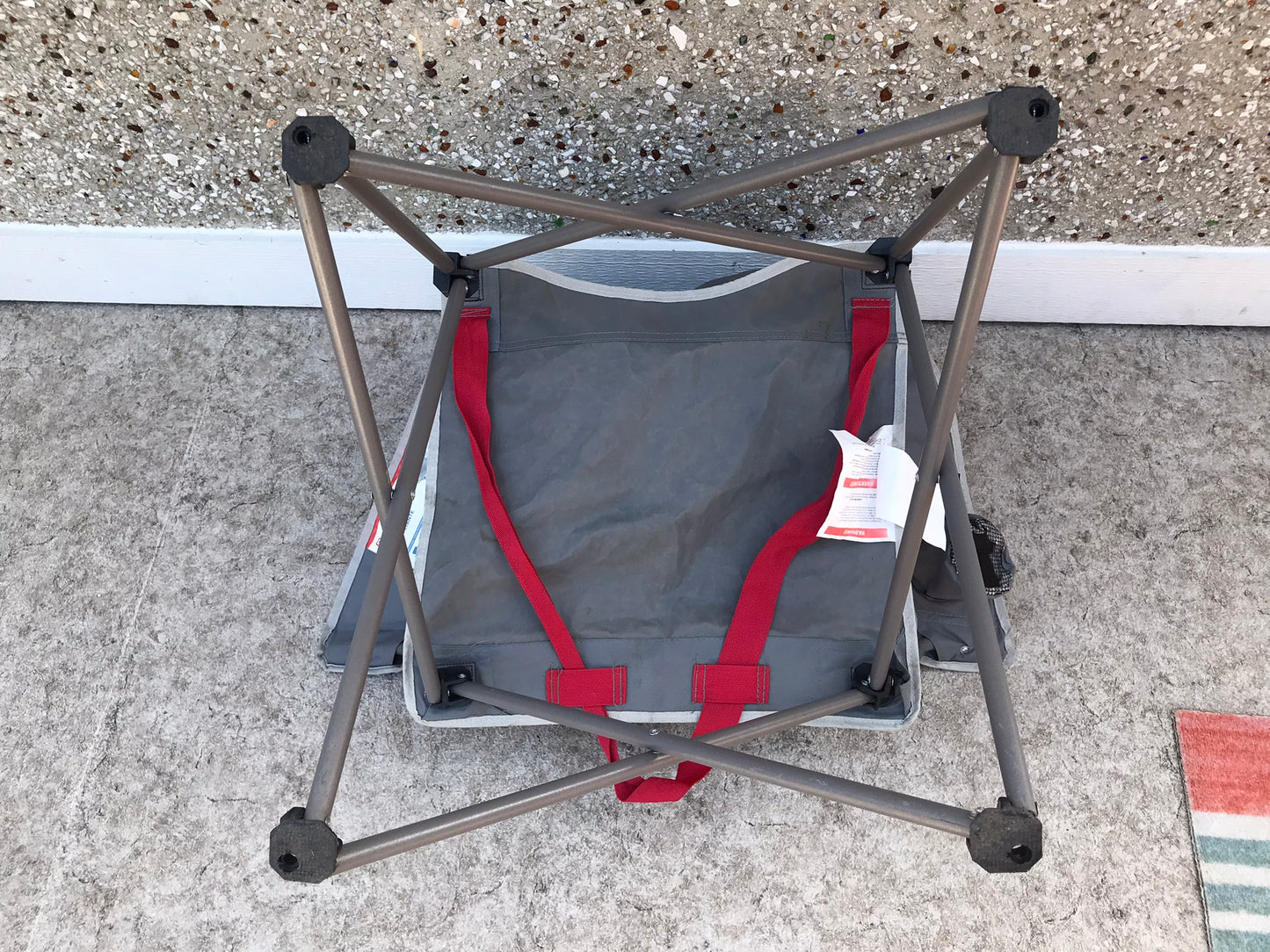 Camping RV Fishing Garden Sports Folding Adult Chair With Carry Bag Grey Excellent