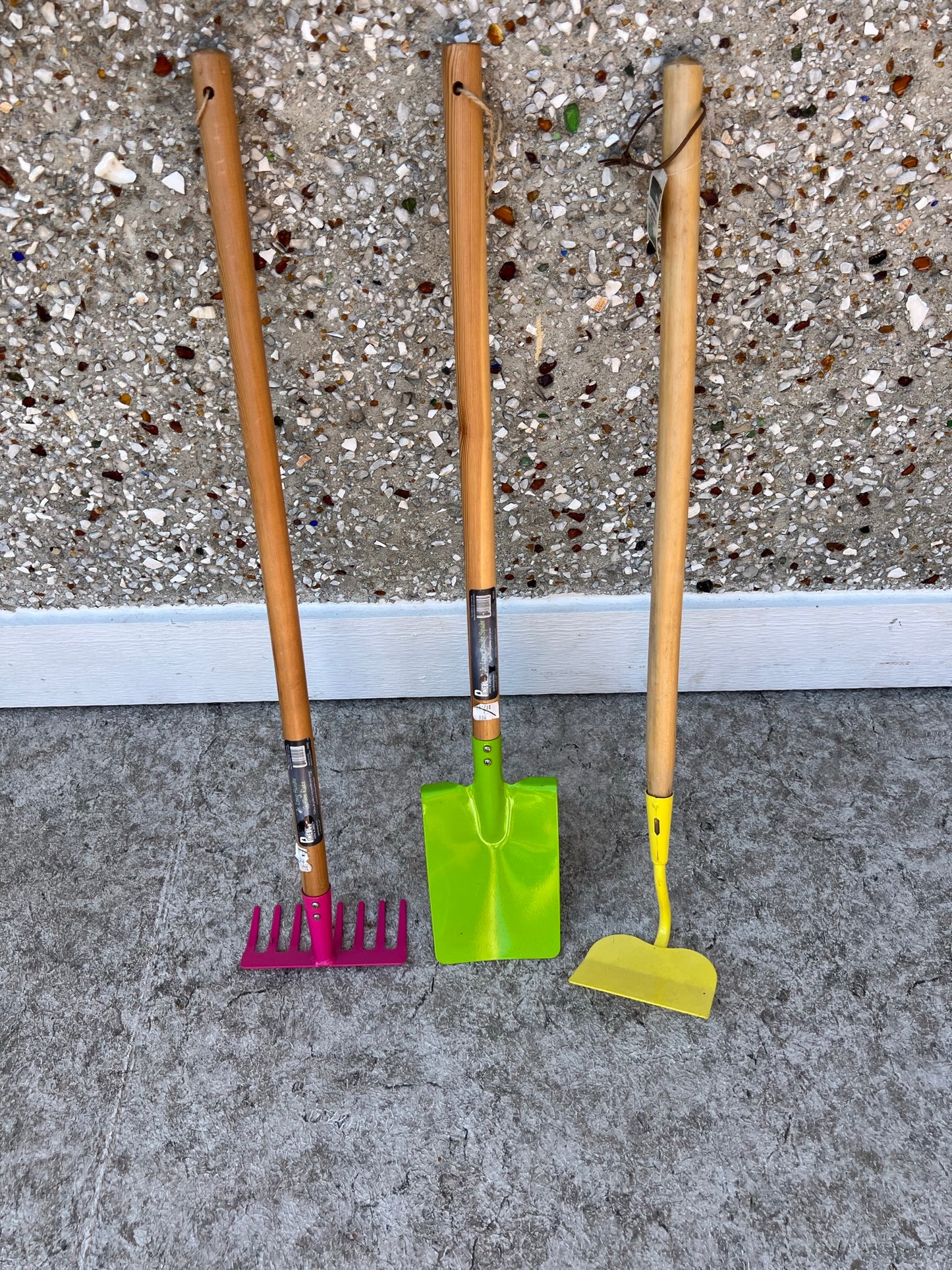 Child Size Garden Tools Gardening Wood and Metal Like New 28 inch Used Once Mint Condition