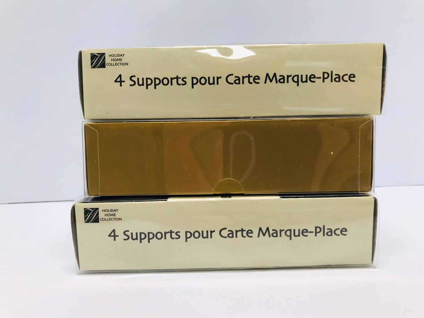 Christmas 12 Ornaments Place Card Holders Flat Bottom Glitz Glam New In Box