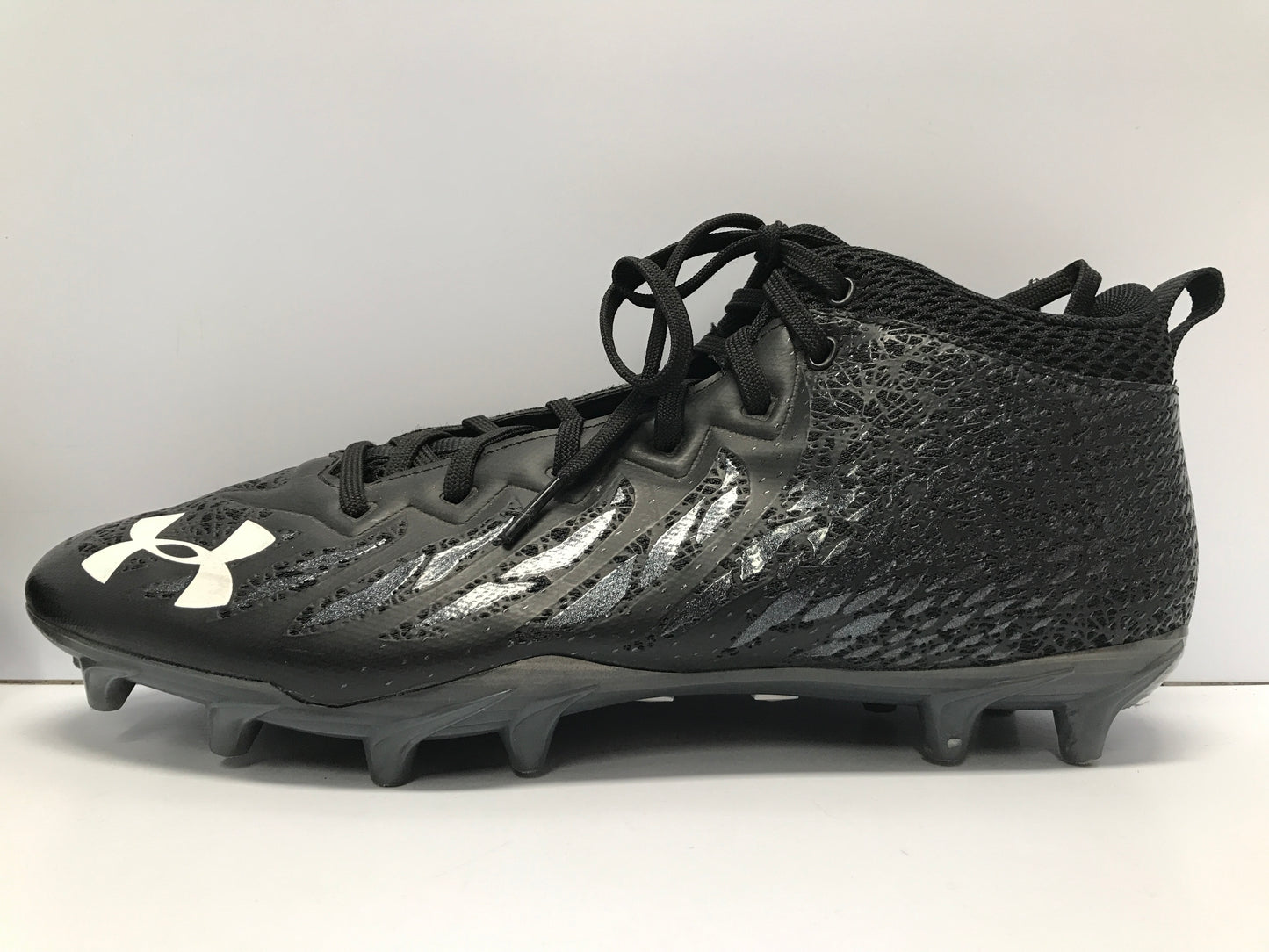 Football Rugby Baseball Soccer Shoes Cleats Men's Size 10 Under Armour Spot Light Black Like New