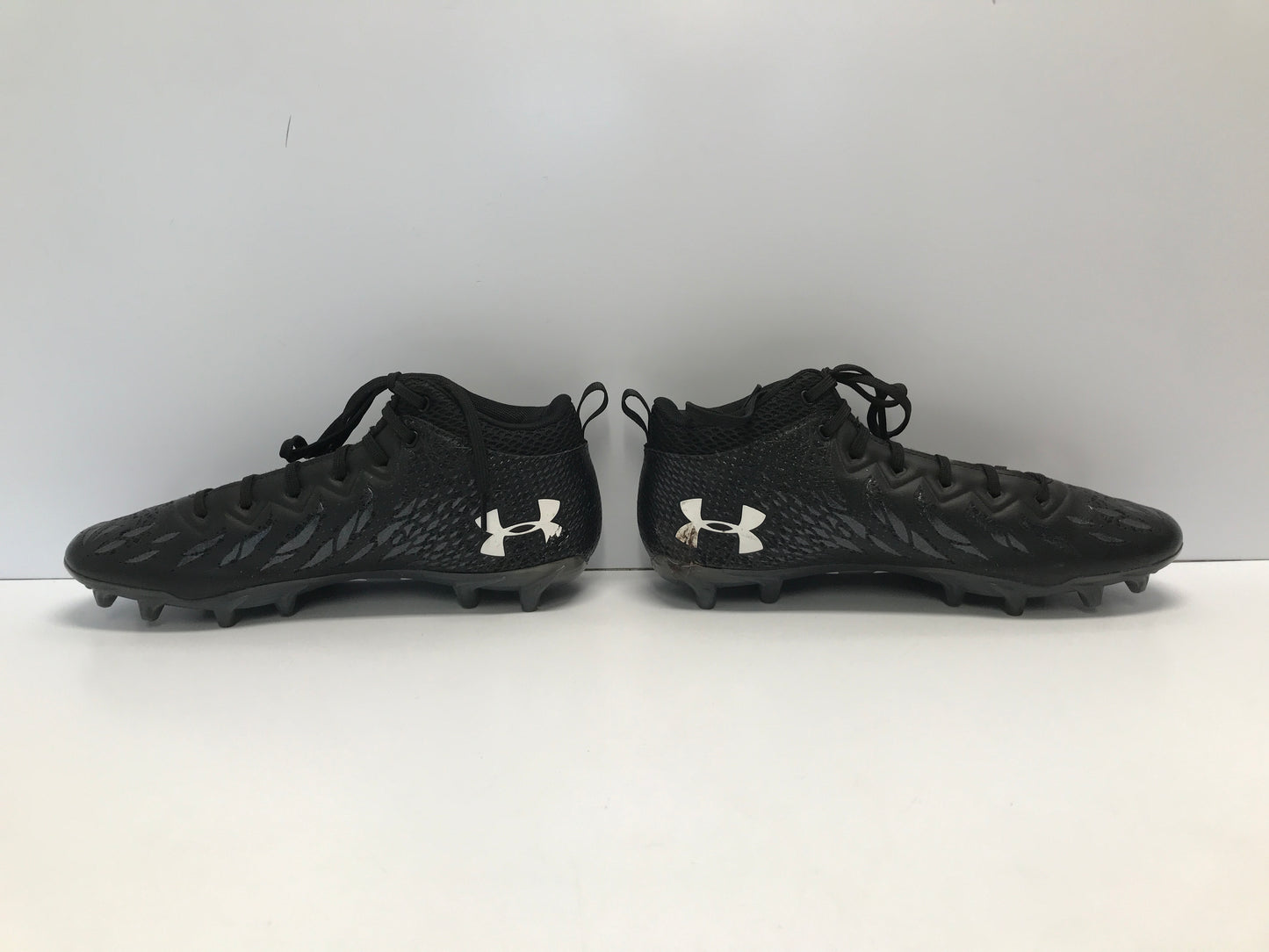 Football Rugby Baseball Soccer Shoes Cleats Men's Size 10 Under Armour Spot Light Black Like New