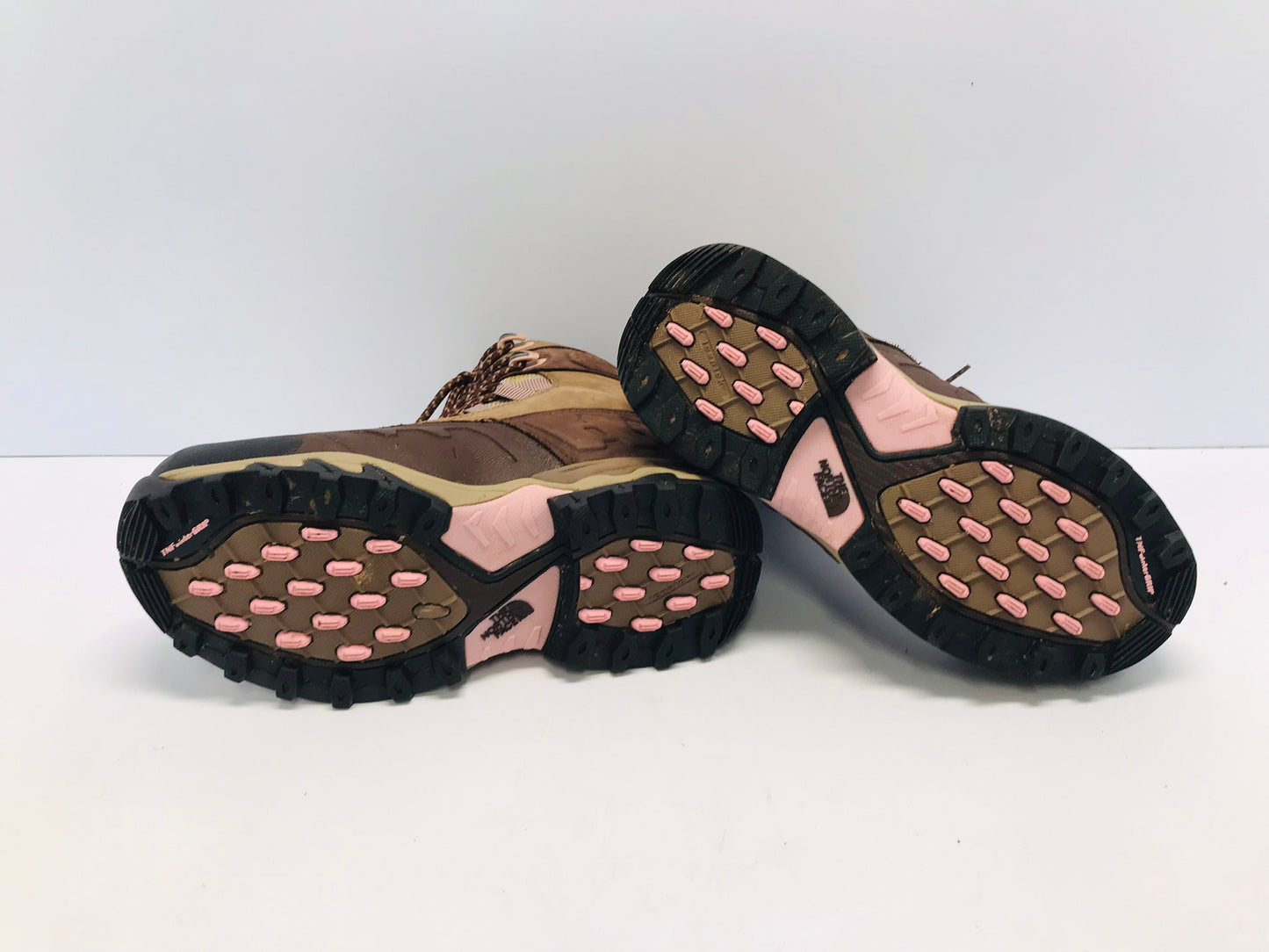 Hiking Boots Ladies Size 8 The North Face Brown Pink Worn Once