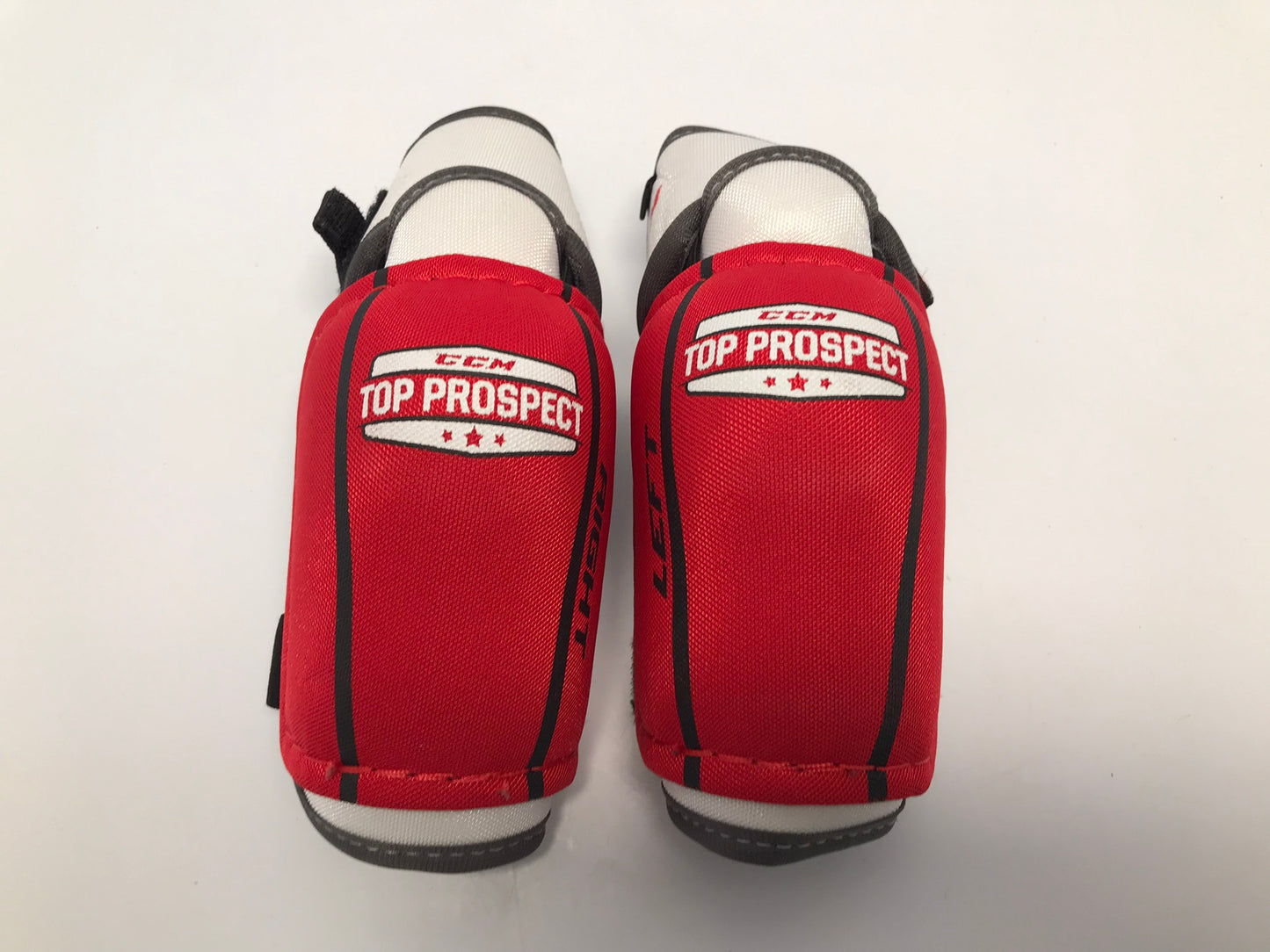 Hockey Elbow Pads Child Size Youth Large 4-5 CCM Top Prospect Red Grey White New Demo Model