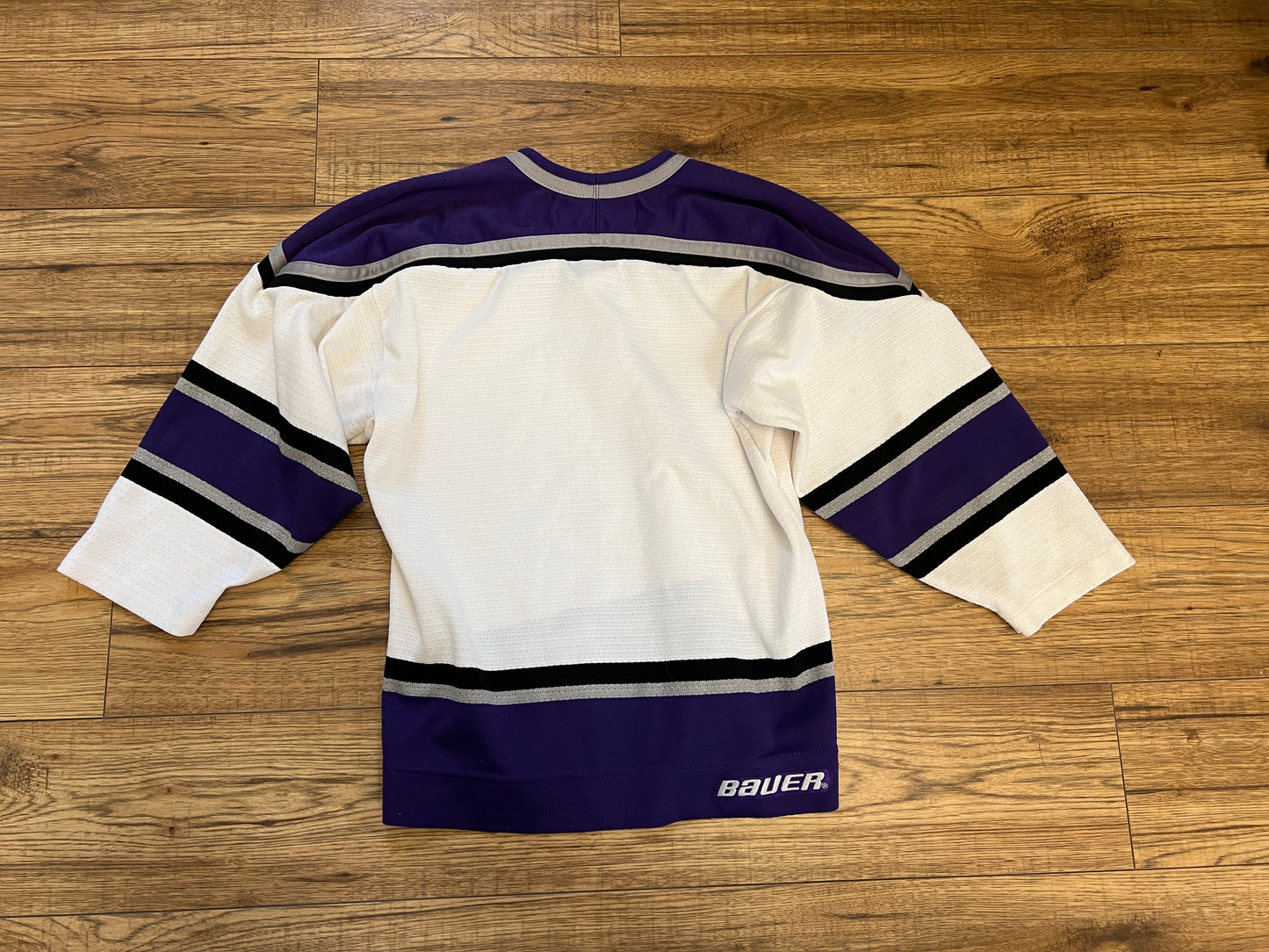 Hockey Jersey Child Size Junior Medium 6-8 White Purple