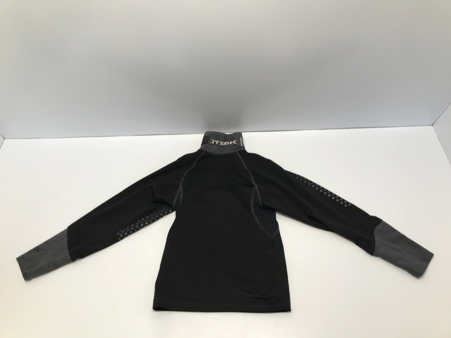 Hockey Neck Guard Itech Junior 7-8 Neck Protection Long Sleeve Shirt Black