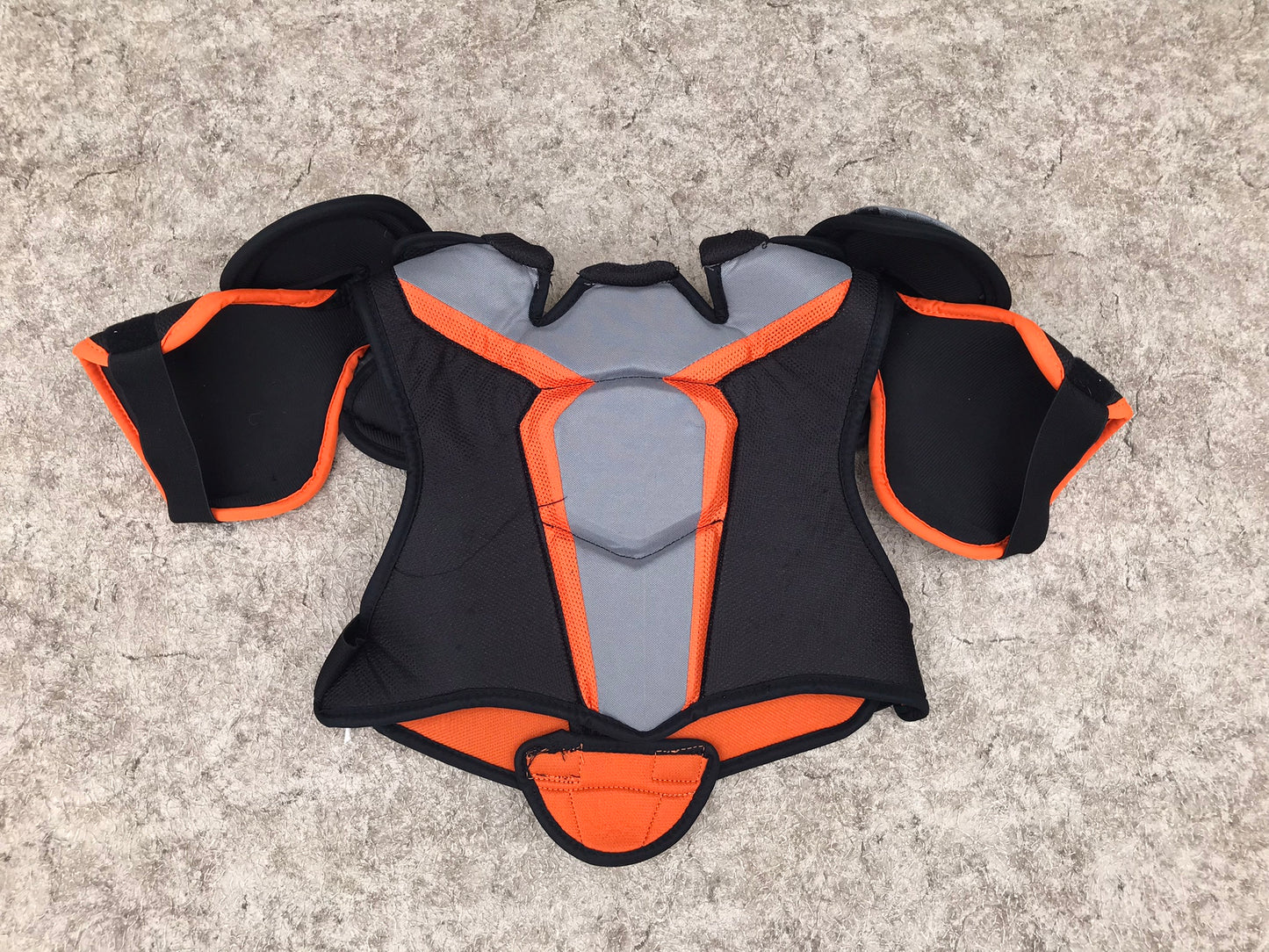 Hockey Shoulder Chest Pad Child Size Junior Large 10-12 Bauer One.4 Black Orange