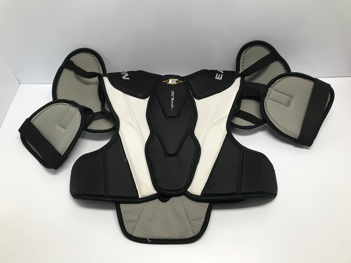 Hockey Shoulder Chest Pad Men's Senior Size Medium Eastern Synergy Black White Yellow Excellent
